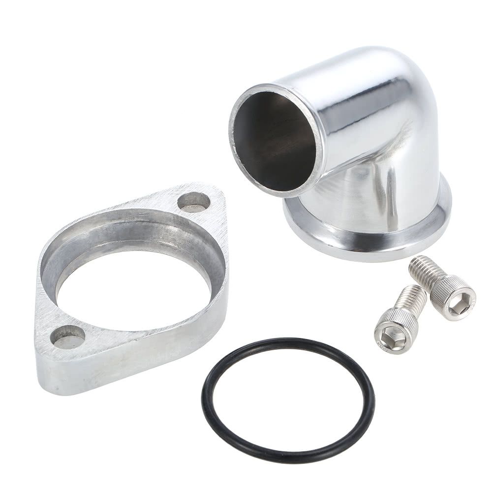 SBC BBC Polished Aluminum 15° Swivel Water Neck Fits SB BB
