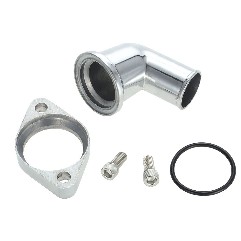 SBC BBC Polished Aluminum 15° Swivel Water Neck Fits SB BB