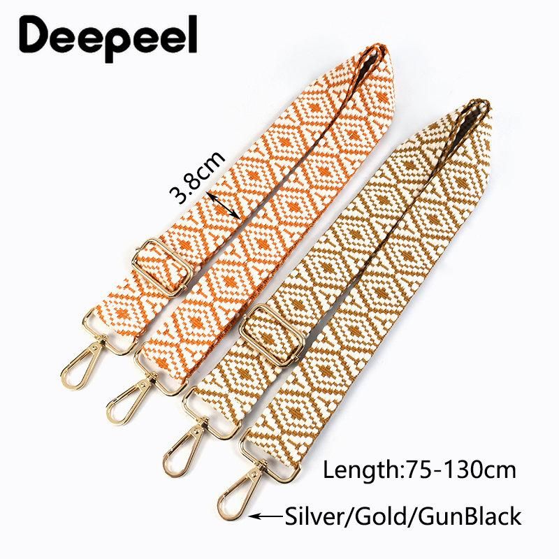 1Pc Deepeel 3.8cm Wide Bag Shoulder Strap 75~130cm Adjustable Webbing Straps Women's Crossbody Replacement Bags Belt Accessories