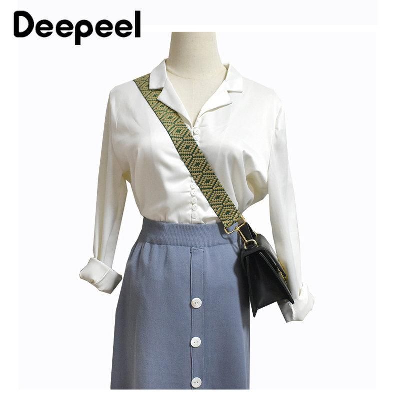 1Pc Deepeel 3.8cm Wide Bag Shoulder Strap 75~130cm Adjustable Webbing Straps Women's Crossbody Replacement Bags Belt Accessories