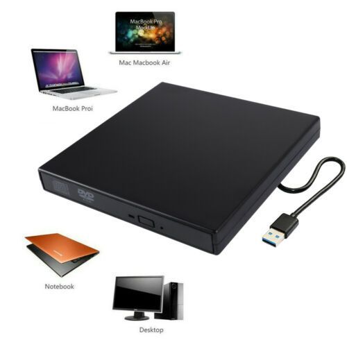 External CD DVD RW ROM Writer Drive Burner Reader Player