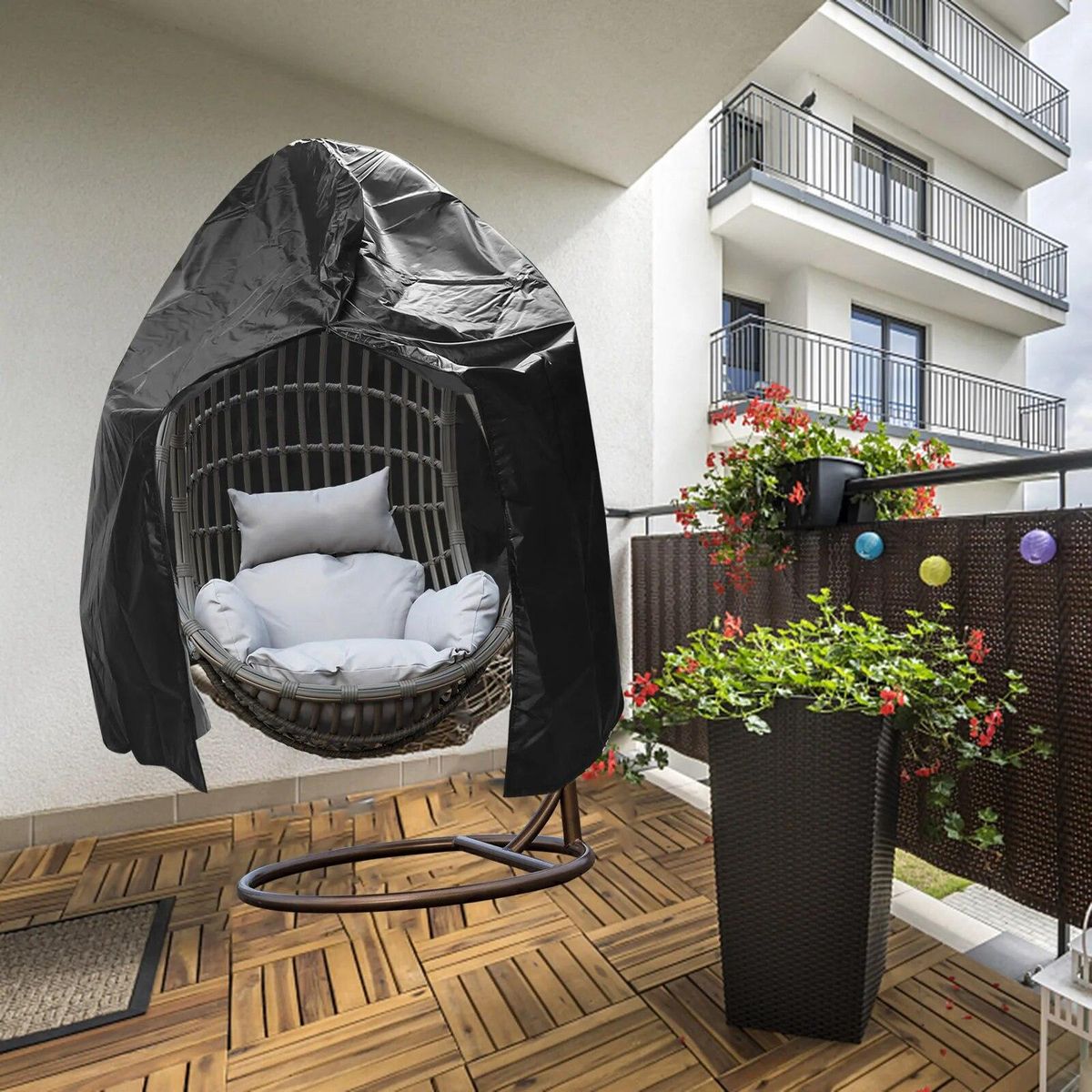 Waterproof Patio Chair Cover Egg Swing Chair Dust Cover Protector With Zipper Protective Case Outdoor Hanging Egg Chair Cover