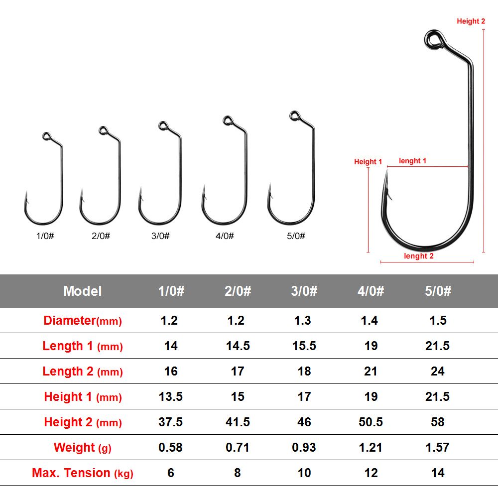 100pcs Fishing Hooks High Carbon Steel Barbed Hooks Extra