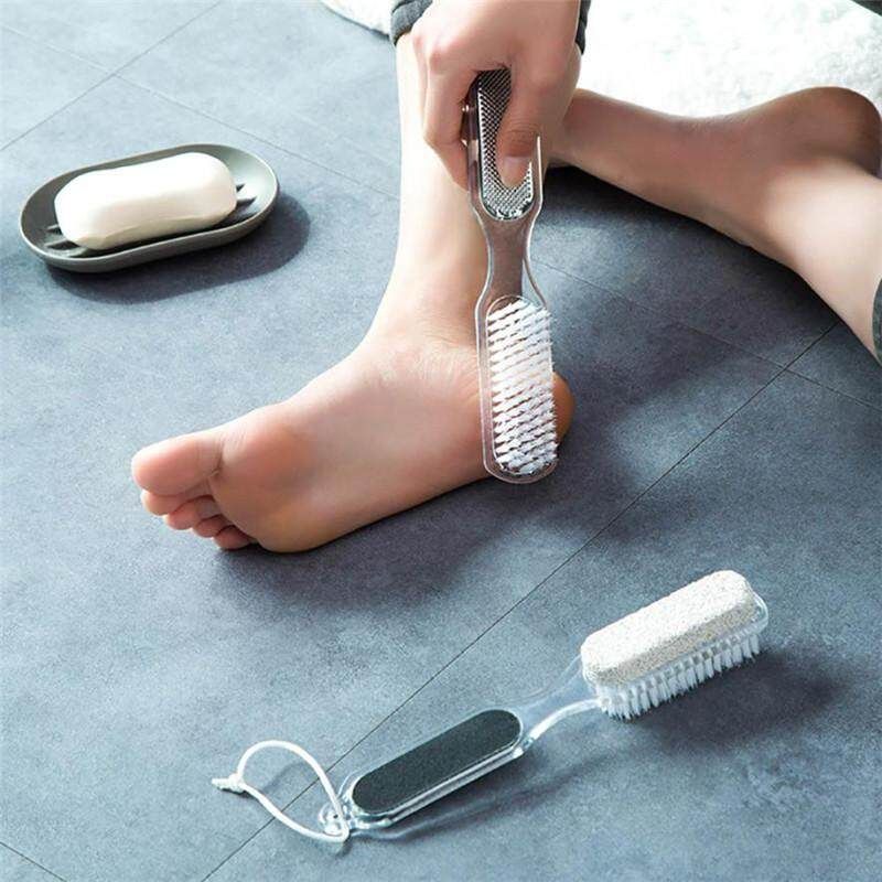 Home Foot Pumice 4 In 1 Dead Skin Remover Brush Pedicure Grinding Fad Double Head Cleaning Brush
