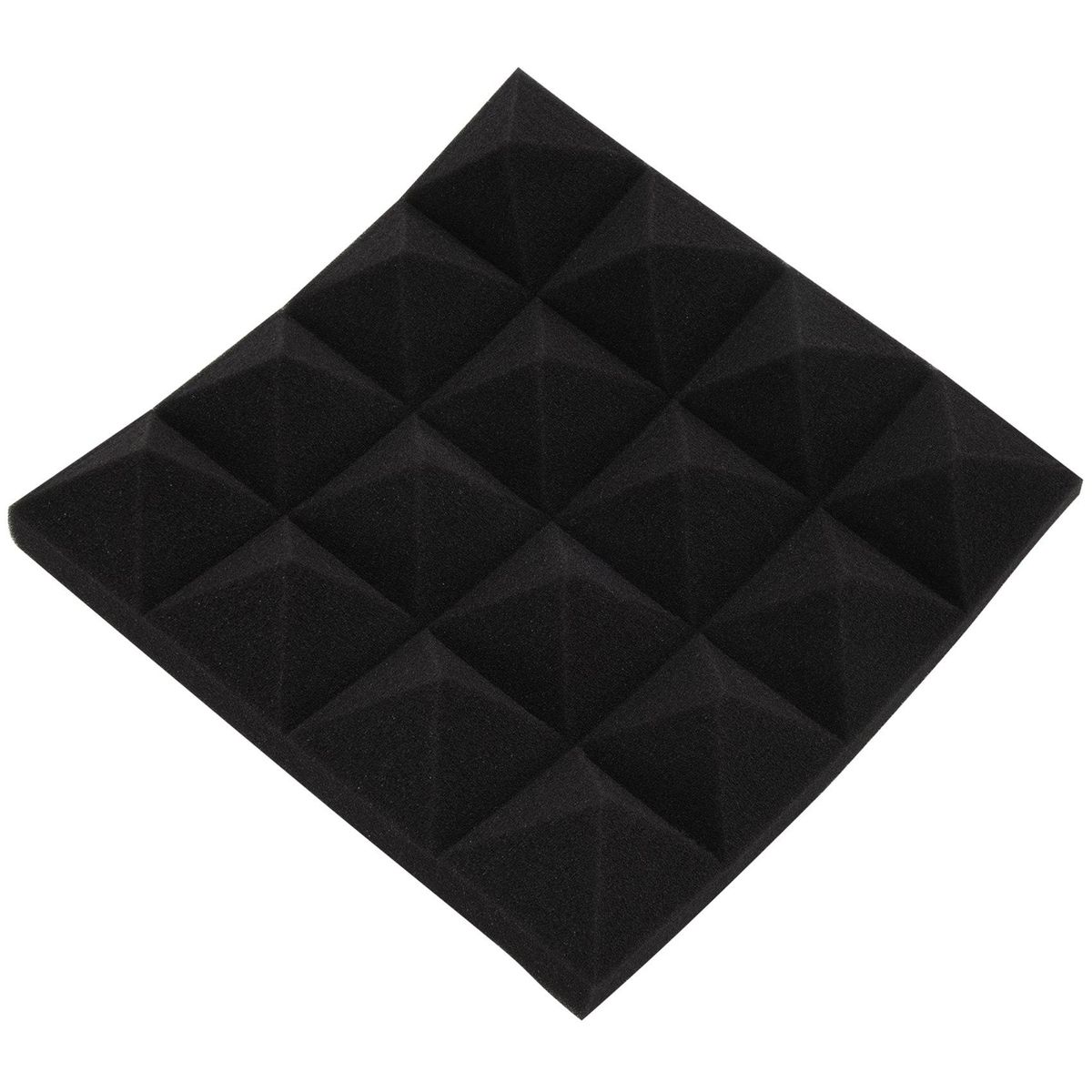25X25X5Cm Soundproof Sponge,Acoustic Foam Panel Stop Absorption Studio Ktv Sound For Home Decor Art Bedroom Bathroom Living Room Tv Background(Black)