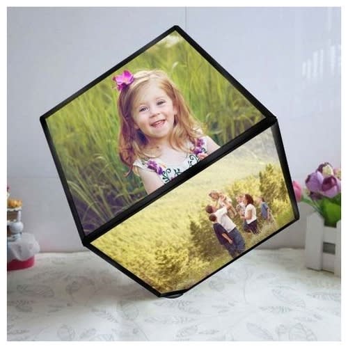 Personalised Photo Frame & Rotating Cube