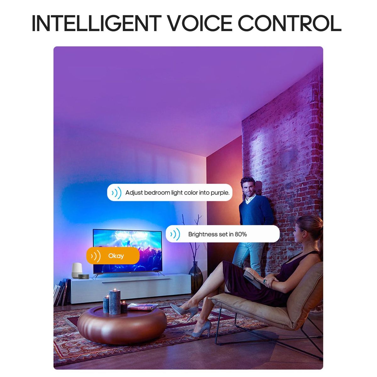 Intelligent Ceiling Lamp Round Rim Luminous WIFI BT Remote Control RGBCW Dimmable Voice Control Living Room Bedroom Lamp