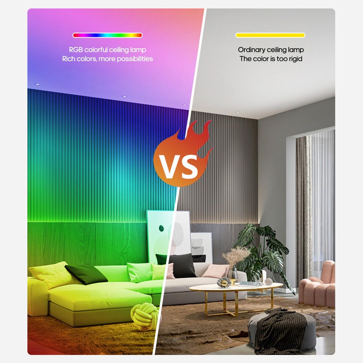 Intelligent Ceiling Lamp Round Rim Luminous WIFI BT Remote Control RGBCW Dimmable Voice Control Living Room Bedroom Lamp