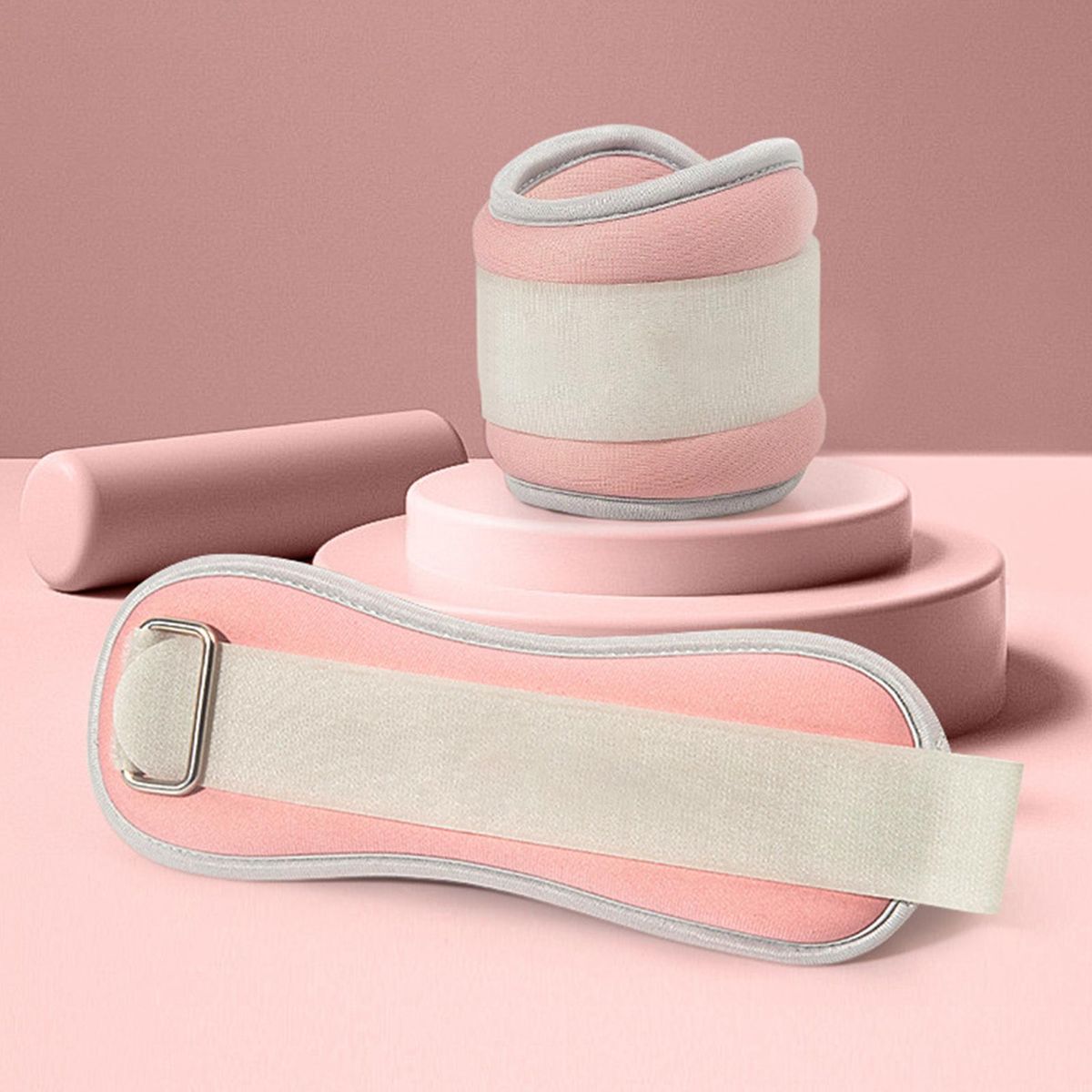 2Pcs Iron Sand Sandbags Sports Running Sandbags Pink