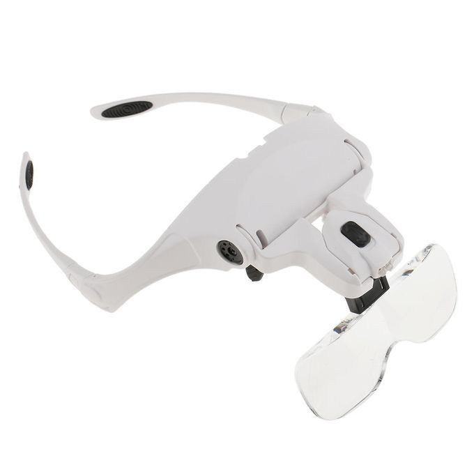 LED Light Magnifying Glasses With 5 Lens For Hobby Jeweler Eyelash