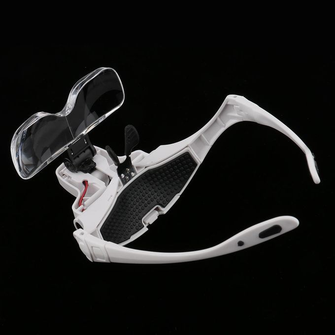 LED Light Magnifying Glasses With 5 Lens For Hobby Jeweler Eyelash
