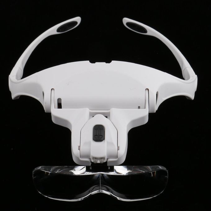 LED Light Magnifying Glasses With 5 Lens For Hobby Jeweler Eyelash