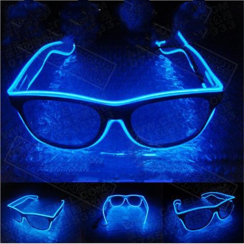 Classic Gift Glow LED Light Up Party Glasses C Sapphire Blue