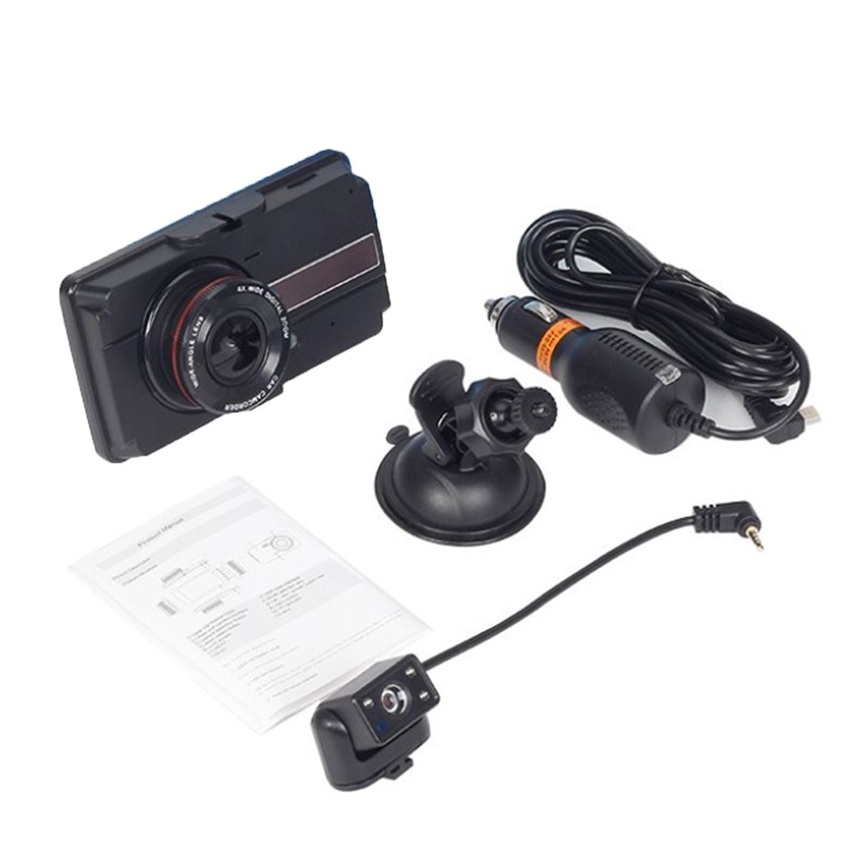 Car Dash Cam   4-Inch Dash Cam With Rear View A