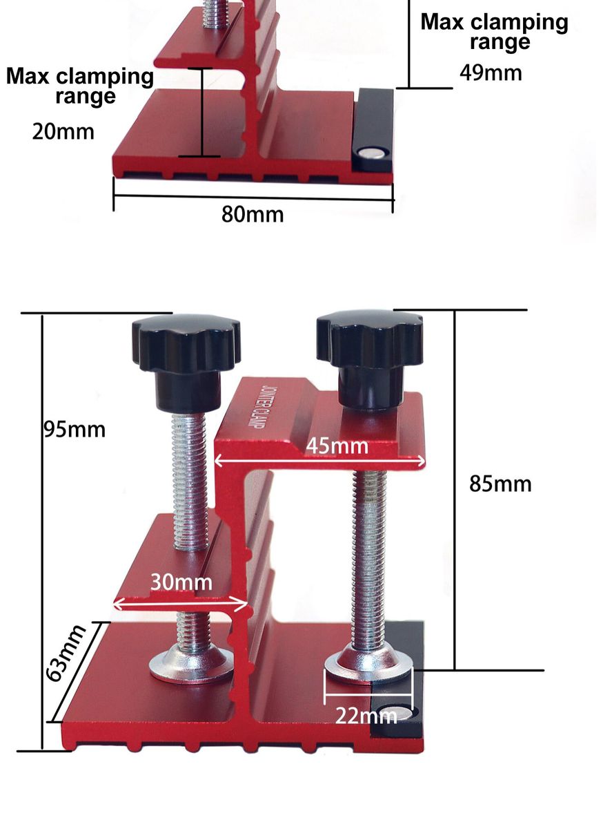2Pcs Adjustable Pocket Hole Jig System Joinery Woodworking