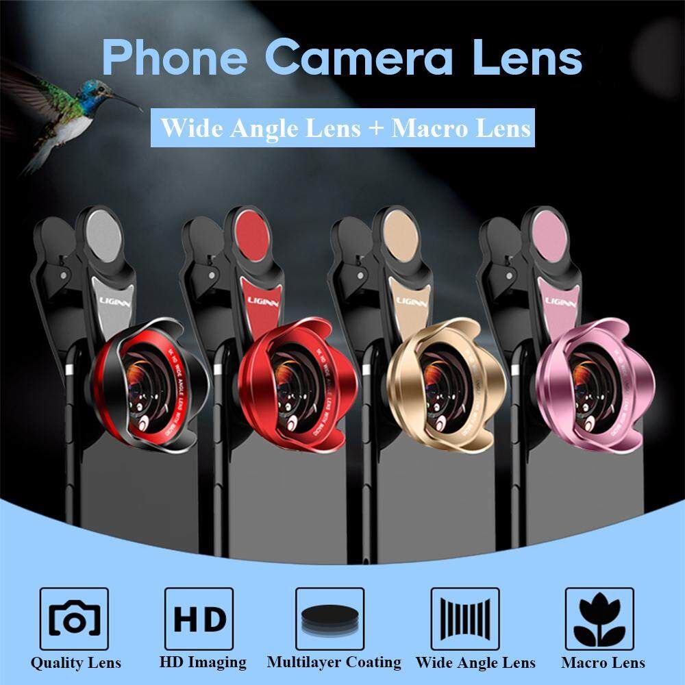 Wide Angle+15X Macro HD Phone Camera Lens For Universal Mobile Cell Phone 4 Colors Rose Gold
