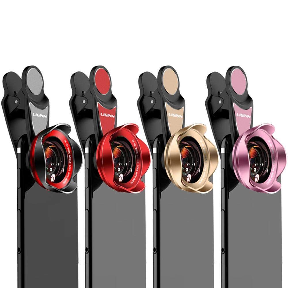 Wide Angle+15X Macro HD Phone Camera Lens For Universal Mobile Cell Phone 4 Colors Rose Gold