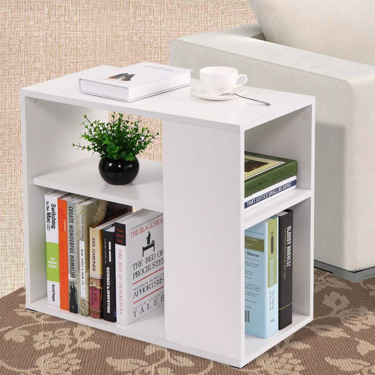 Modern Side Stool With Book Storage