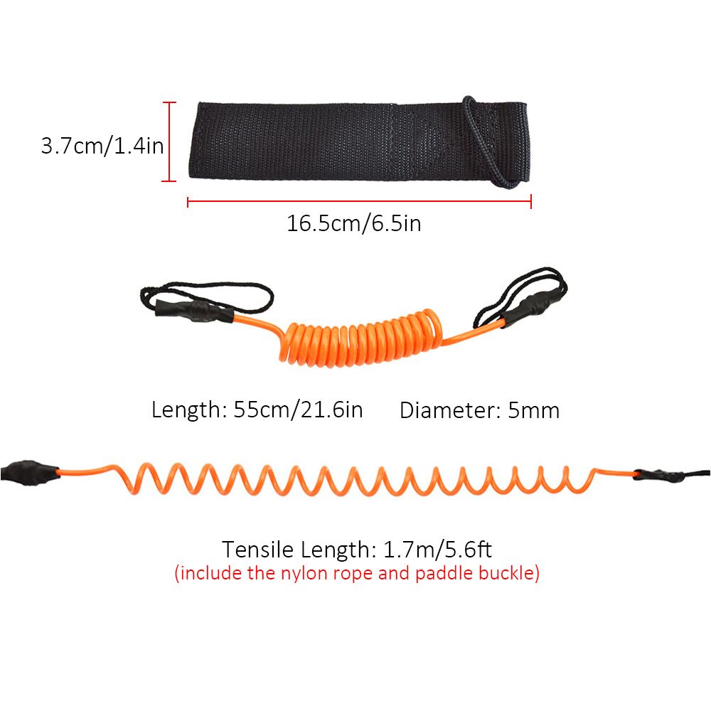 Kayak Paddle Board Leash SUP Paddle Stretchable Leash Kayak