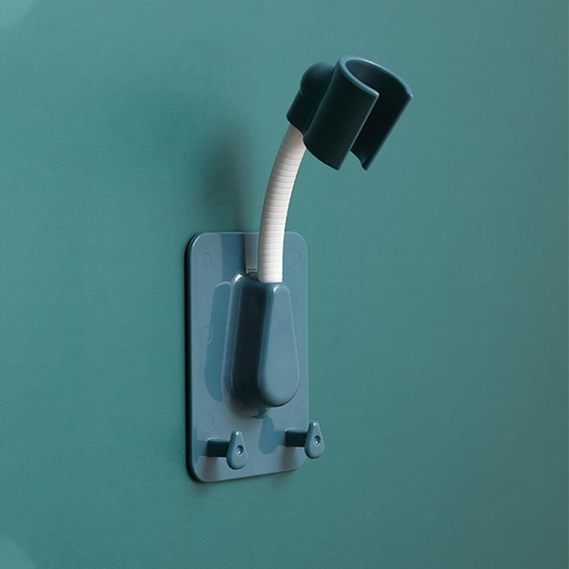 1/2pcs 360° Shower Head Holder Bathroom Universal Adjustable S-Adhesive Showerhead Bracket Wall Mount With 2 Hooks Stand SPA