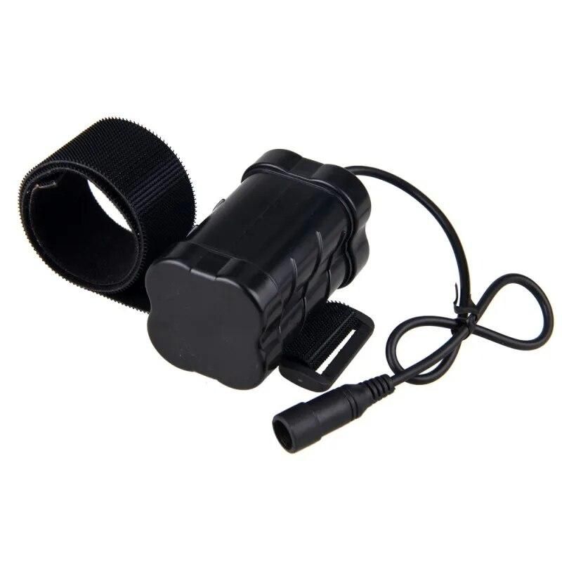Black Rechargeable Power Source 12000mAh 8.4V 4x18650 Battery Pack for Bicycle Light Bike Head Lamp