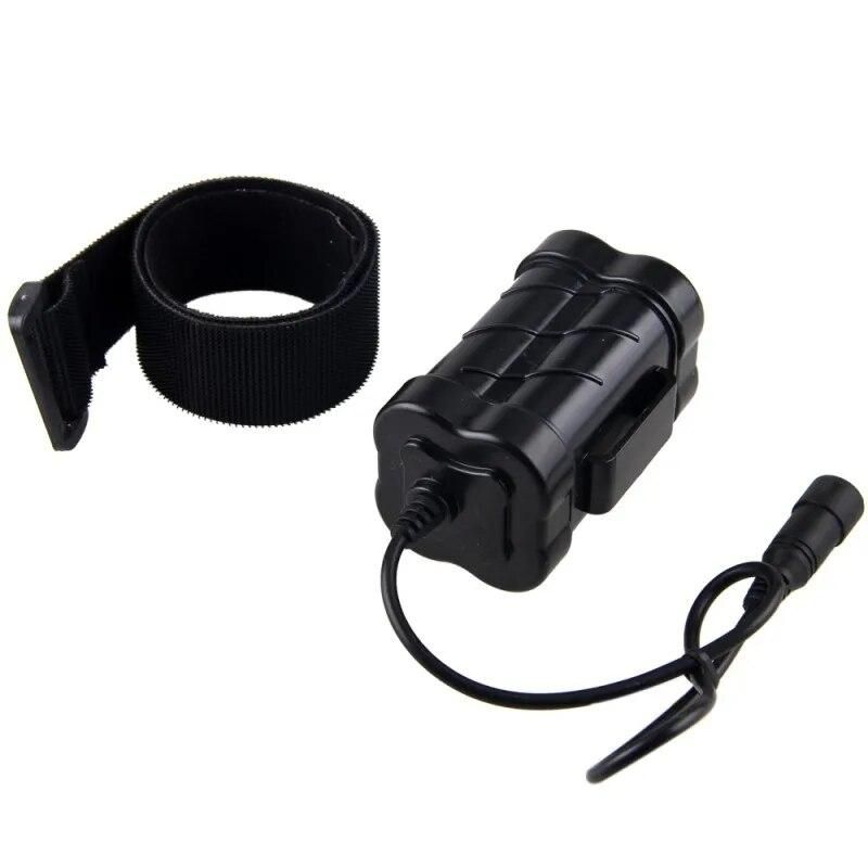 Black Rechargeable Power Source 12000mAh 8.4V 4x18650 Battery Pack for Bicycle Light Bike Head Lamp