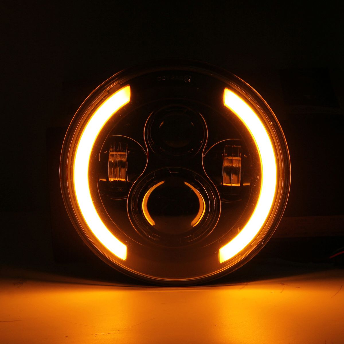 1pc 7 Inch Round Shaped LED Front Headlight Replacement For