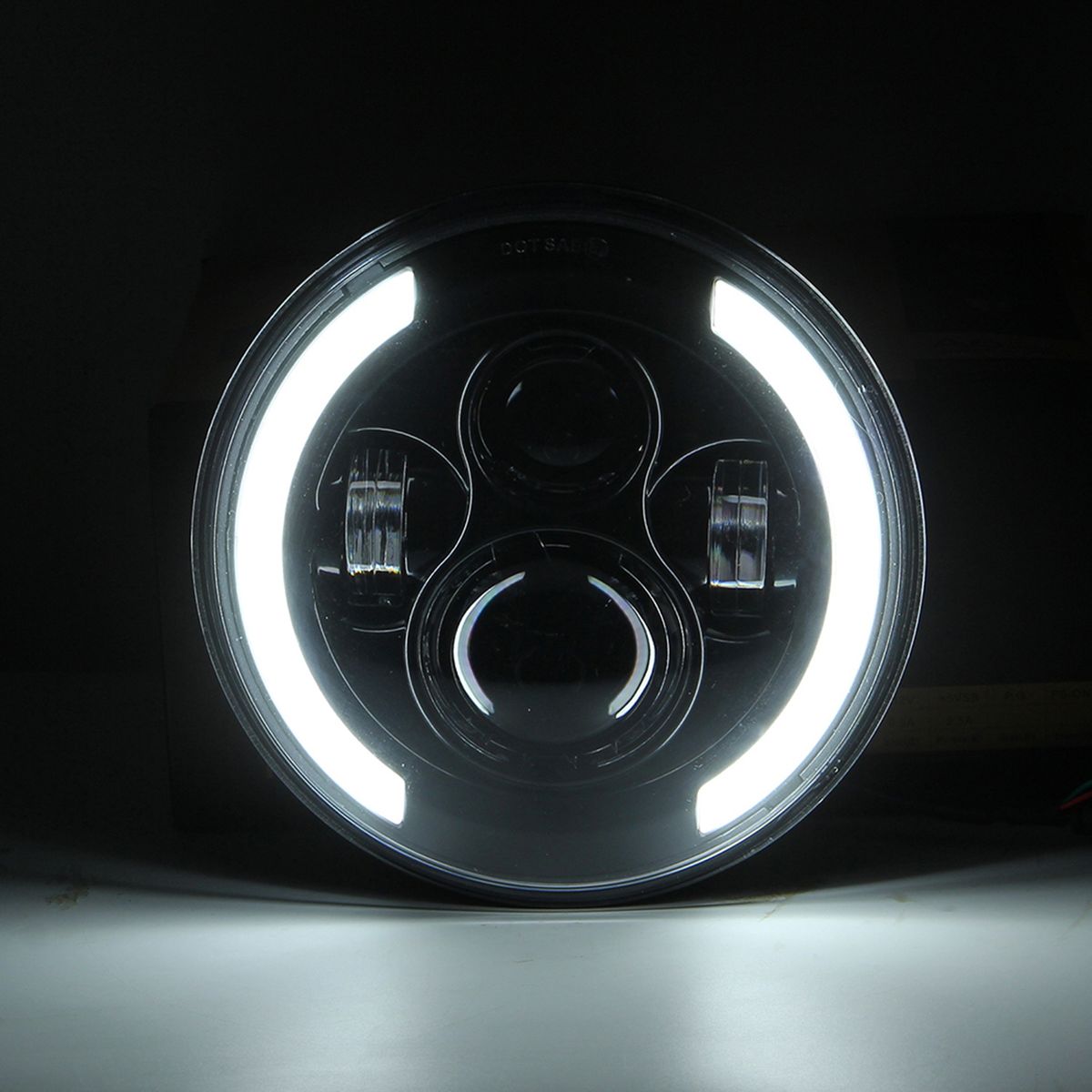 1pc 7 Inch Round Shaped LED Front Headlight Replacement For