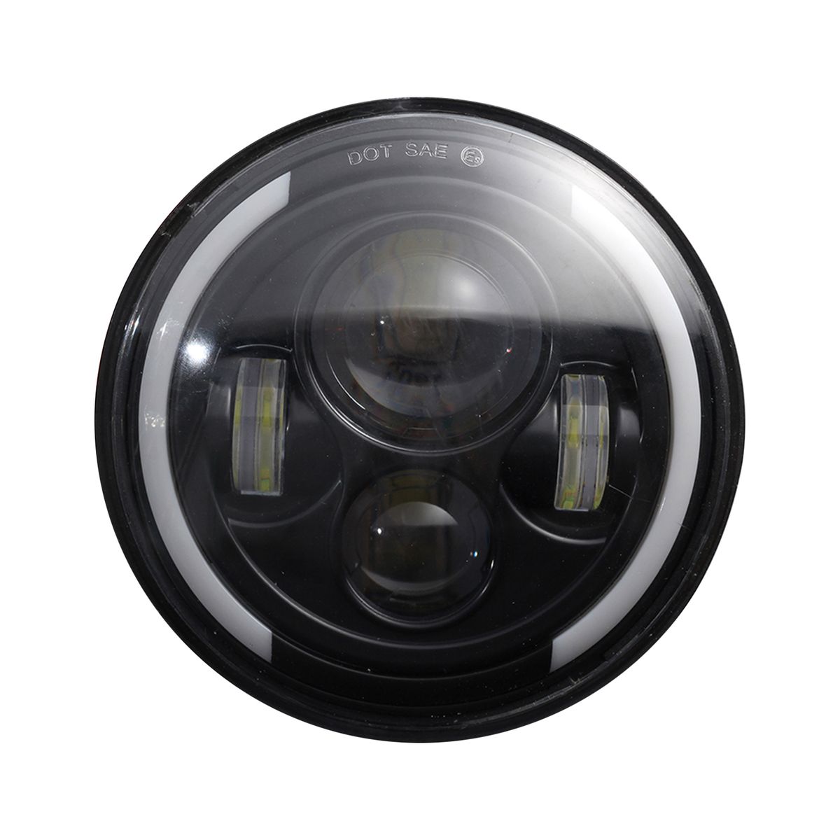 1pc 7 Inch Round Shaped LED Front Headlight Replacement For