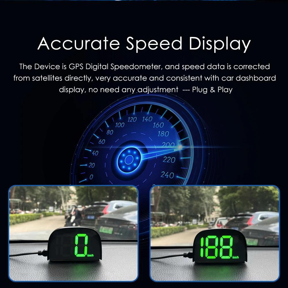 Car Global Position System Speedometer Digital Display Speed Meter Car HeadUp Display