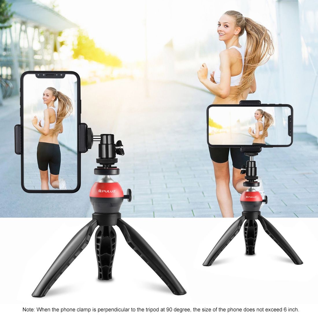 PULUZ Aluminum Alloy Ball Head ABS Tripod Adapter