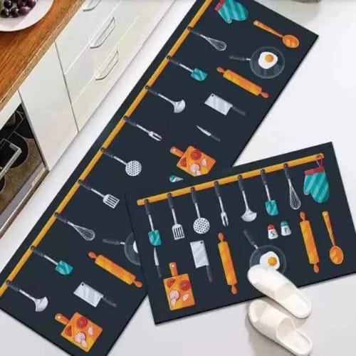 Anti-slip And Absorbent Kitchen Runner Mats - 2pcs