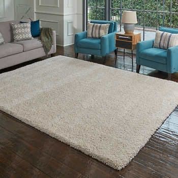 Thomasville Tango Bone Luxury Shag Rug - 5ft 3in X 7ft 5in