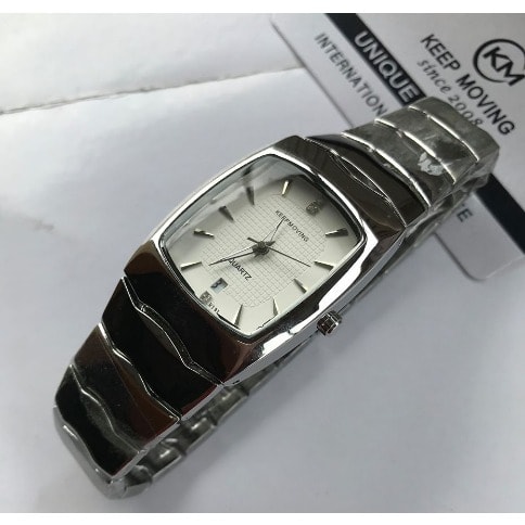 Men's Bracelet Strap Silver Steel Wrist Watch