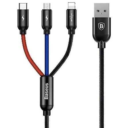 3-in-1 Cable - Micro + Lightning + Type-c - 1.2m