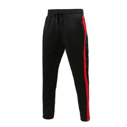 Red Stripe Black Joggers