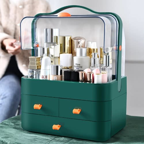 Makeup Organizer /Jewelry Storage Box - Green
