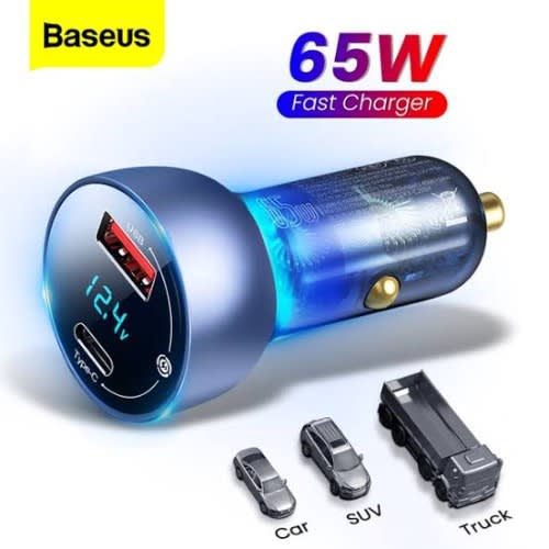 65w Car Charger Usb 20w Pd Typec To Type C Charger Cable