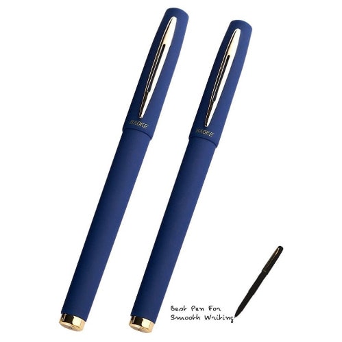 Veiao Black Gel Ink Refine Ballpoint Pens - 2 Pieces - Blue