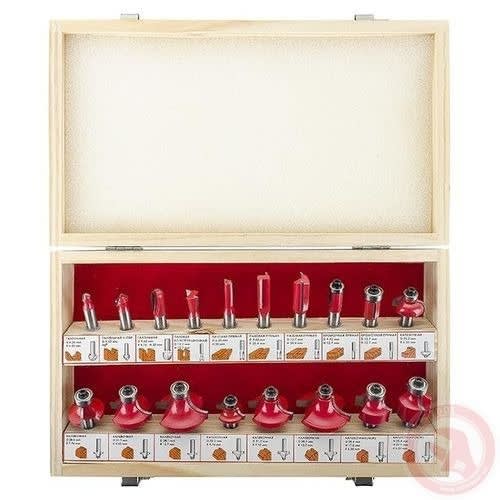 Wood Working Router Bit Set - 8mm - 18pcs