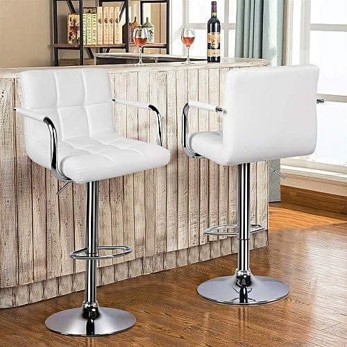 Elegant Bar Stools With Arm And Back Rest - 2 Sets