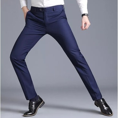 Smart Trousers For Men-Blue