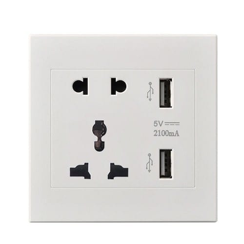 2-port USB Output Socket Wall Panel
