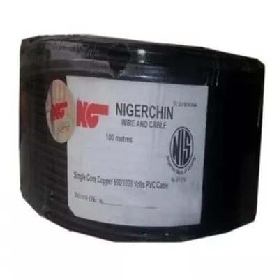6mm Single Core Copper Wire - Black