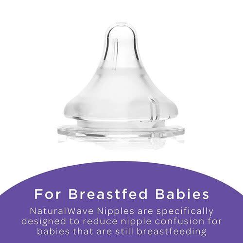 Glass Baby Bottles For Breastfeeding Babies, 8 Ounces, 4 Count