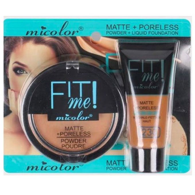 2 In 1 Fit Me Matte Poreless Powder + Liquid Foundation-NO 2