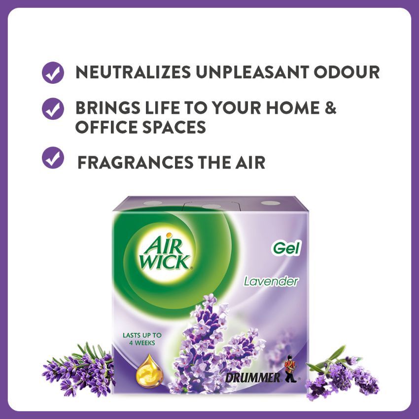 Drummer Gel Air Freshener Lavender - Pack Of 6