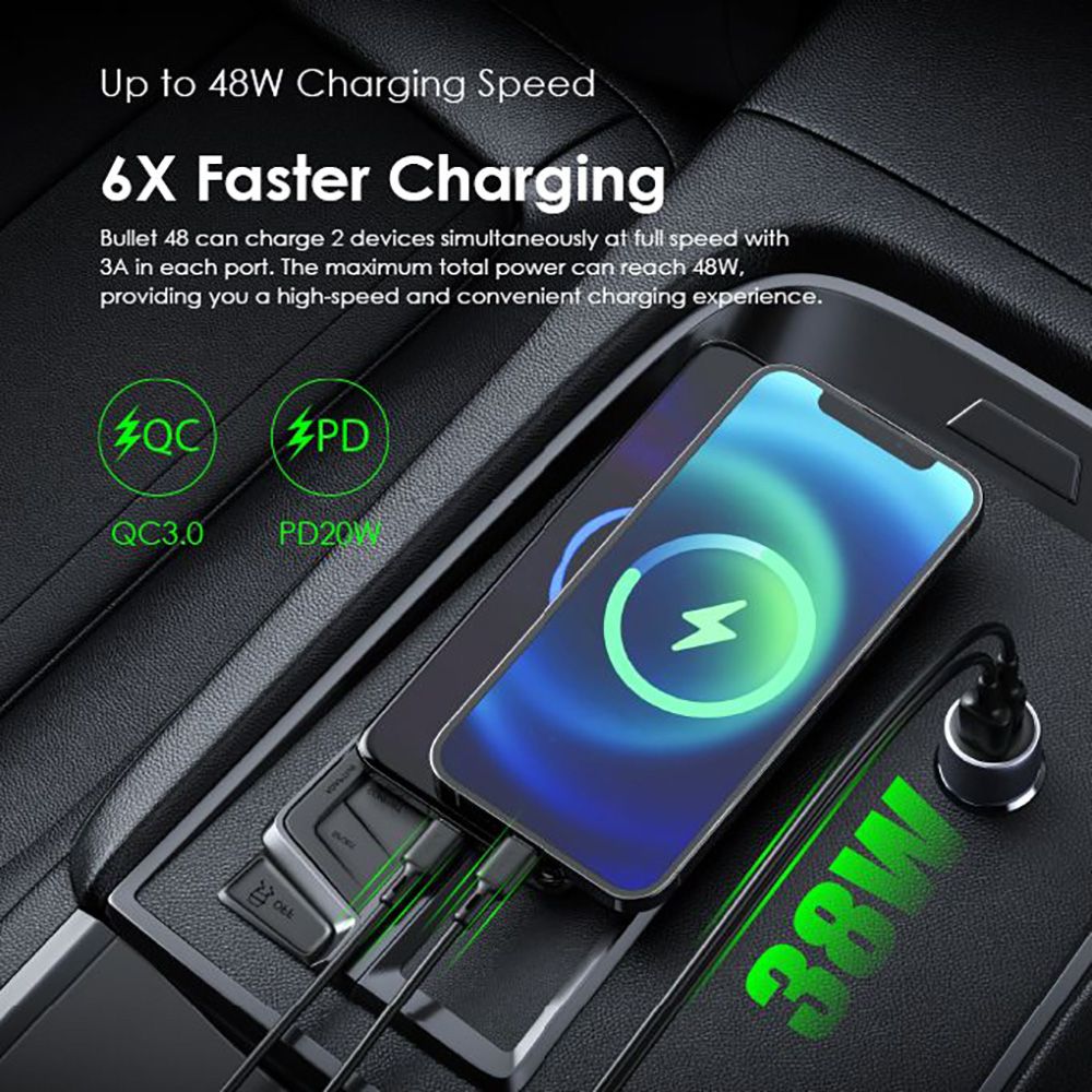 Bullet 38 OCC-72D 38W Fast Charging Compact Safe