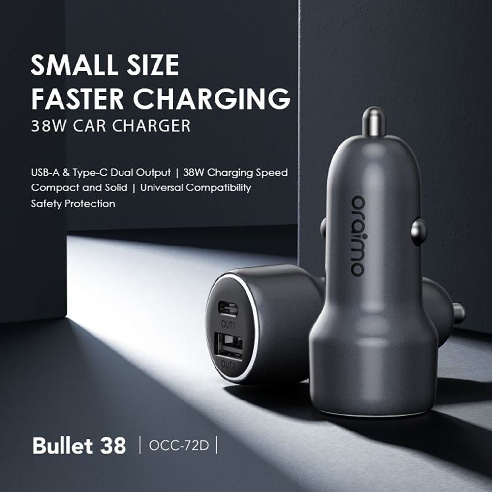 Bullet 38 OCC-72D 38W Fast Charging Compact Safe