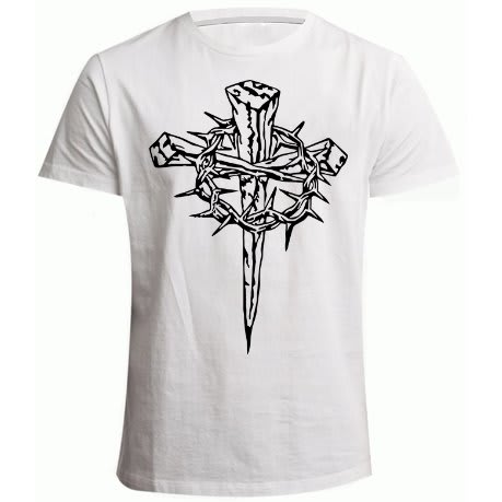 Old Rugged Cross Print TShirt - White